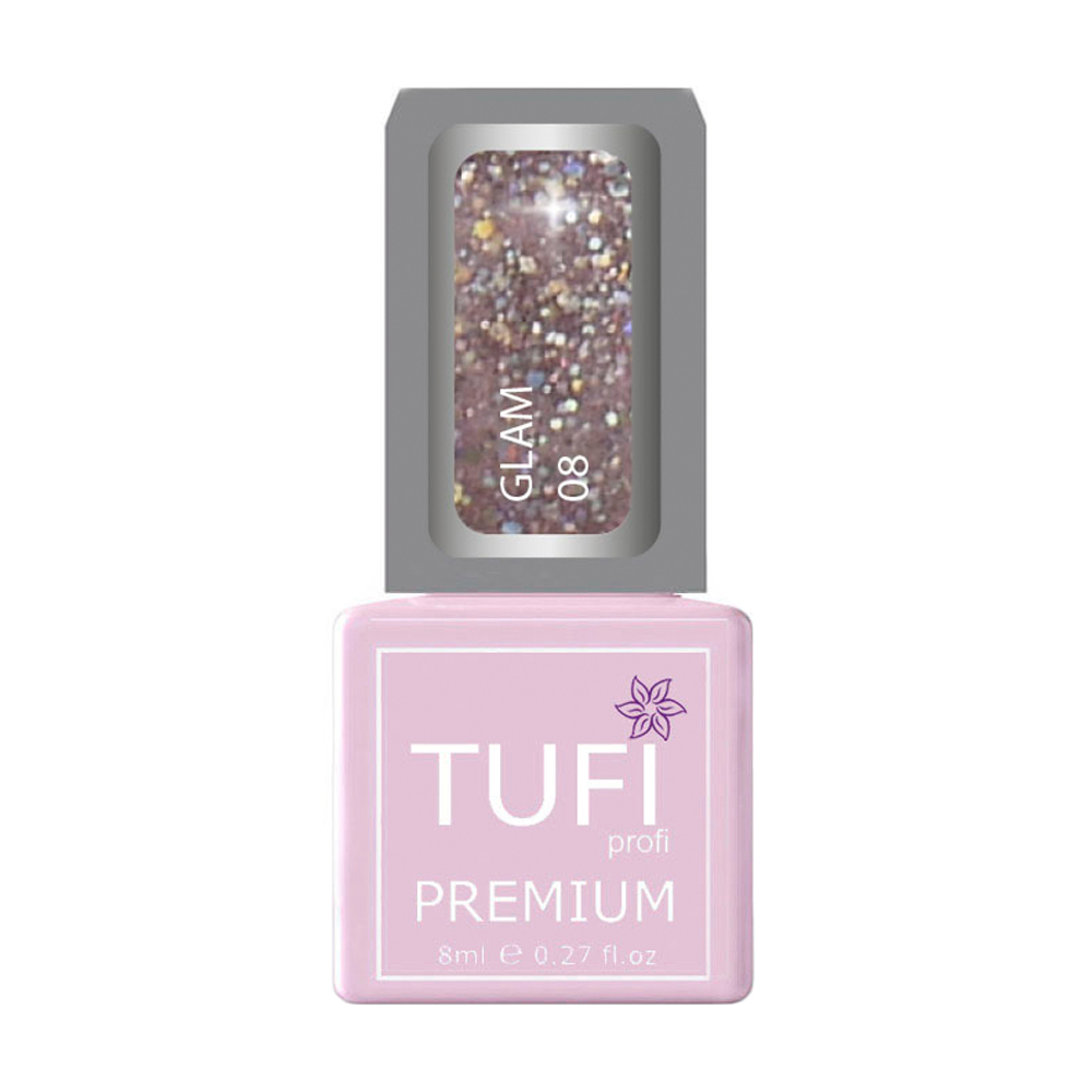 Гель-лак для нігтів Tufi Profi Premium Glam 08 Єва, 8 мл